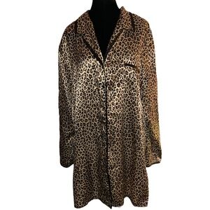 Kathryn silky sexy leopard lingerie pajama top